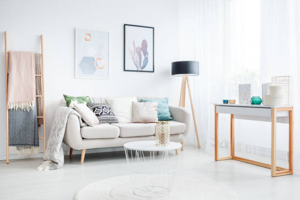 istock Ladder in bohemian living room 875195702