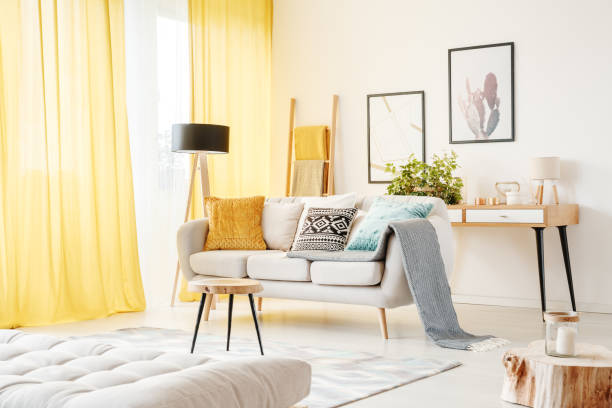 istock Posters in cozy living room 875195716