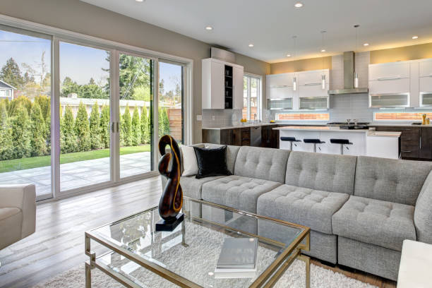 istock Contemporary style living room 875198194
