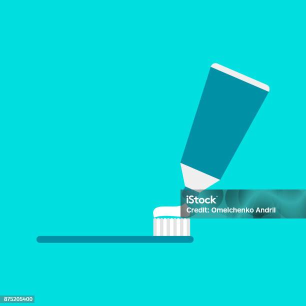 Blue Background Toothpaste Toothpaste On Blue Background Stock Illustration - Download Image Now ...