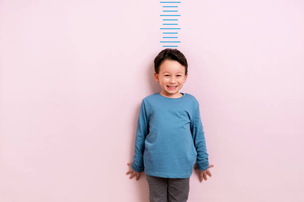 Child measuring his height Child measuring his height on wall. He is growing up so fast. boy height measure stock pictures, royalty-free photos & images
