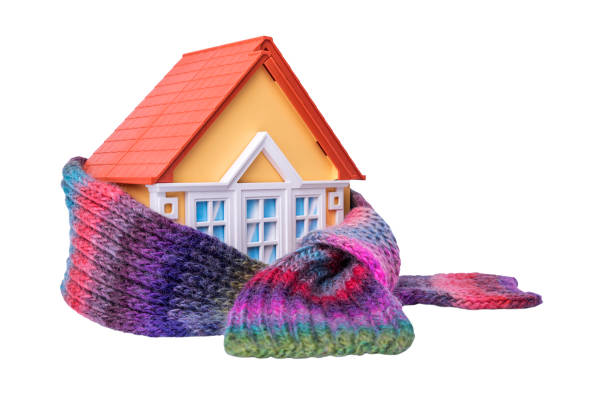 istock House is wrapped in a scarf. 875205828