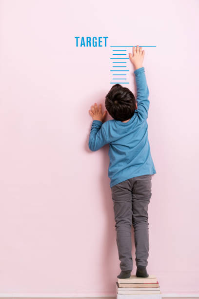 istock Child measuring his height 875205858