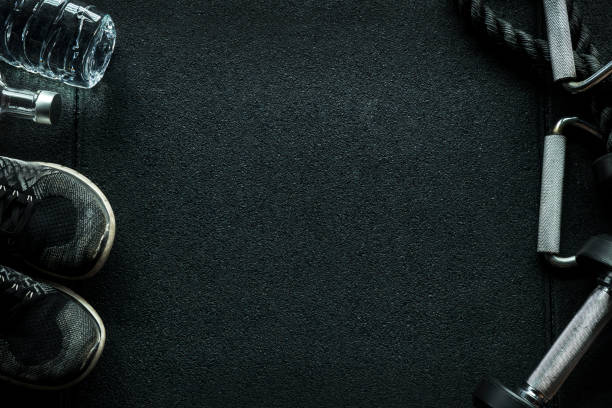 istock Sport background with empty space floor in Gym. 875209398