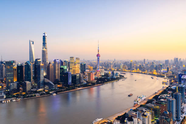 istock Aerial View of Shanghai Landmarks 875217856