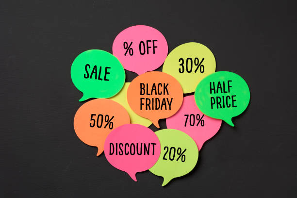 istock black friday and labels with different percentages 875218432