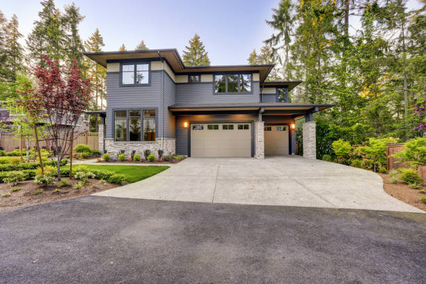 istock New construction home with wood and stone siding 875222008