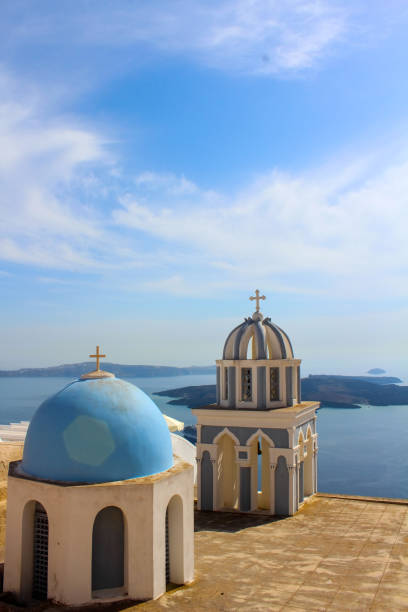 istock Blue church in Santorini 875225900