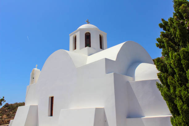 istock Blue church in Santorini 875228256