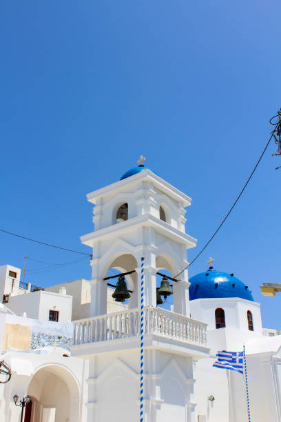 istock Blue church in Santorini 875228580