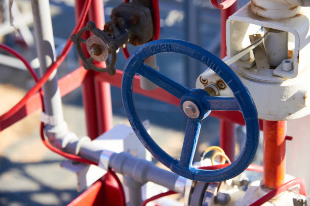 istock Fragments of gas processing equipment. 875228960