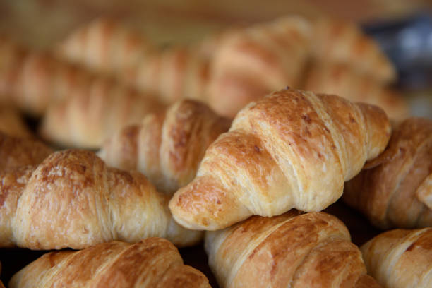 istock Golden brown croissant fresh bake 875231032