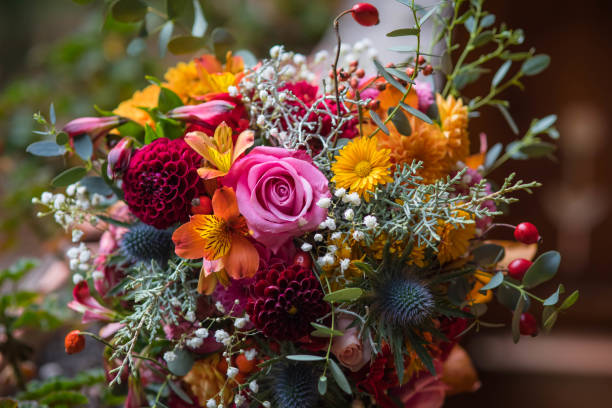 flower bouquet Beautiful colorful mixed flower bouquet Bouquet stock pictures, royalty-free photos & images