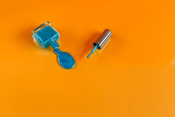 Set of nail polishes  isolated on white background (with clipping path)