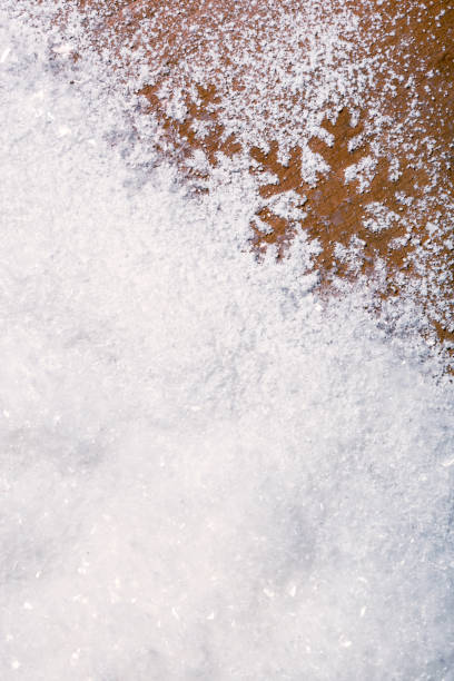 Snowflake On Wood For Christmas Decoration