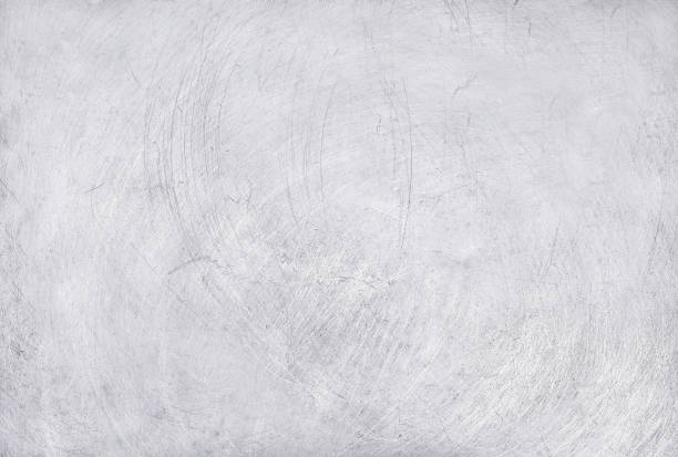 istock aluminium texture background, scratches on stainless steel. 875238420
