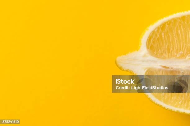 Cut Ripe Lemon Stock Photo - Download Image Now - Lemon - Fruit, Animal Imitation, Citrus Fruit