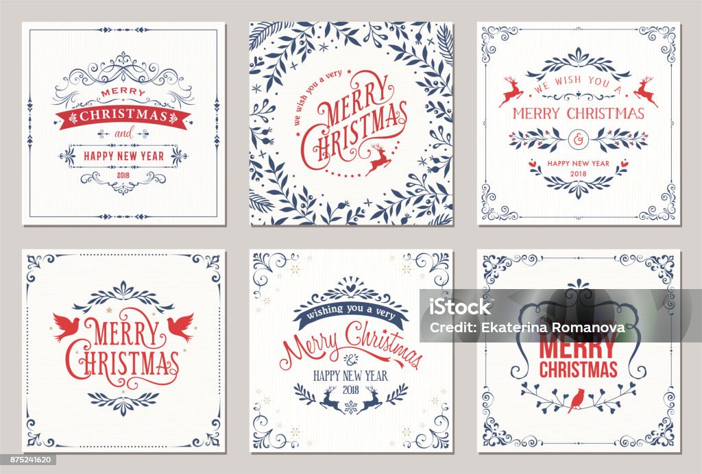 Cartoline di Natale - arte vettoriale royalty-free di Natale