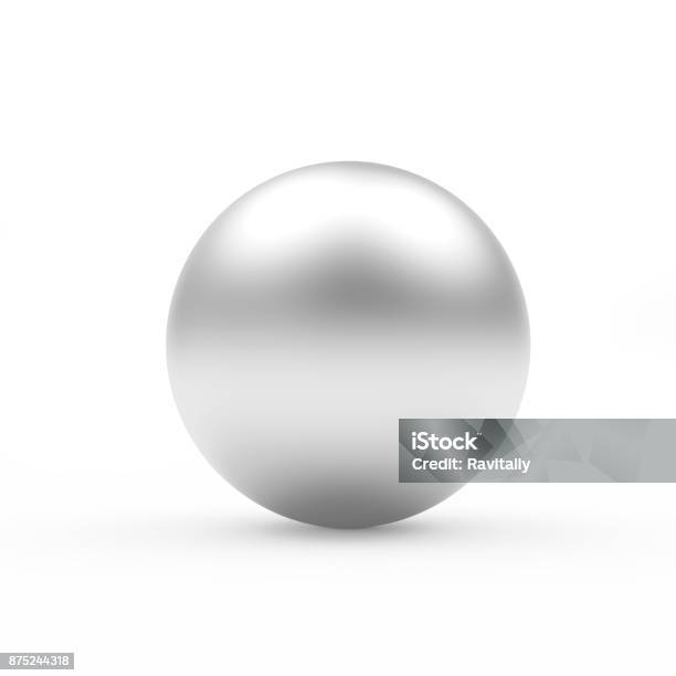 Silver Sphere Or Ball Stock Photo - Download Image Now - Sphere, Sports Ball, Silver - Metal
