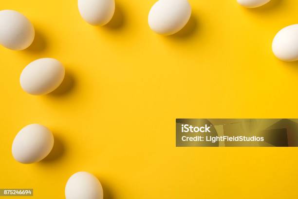 Uncooked Chicken Eggs Stock Photo - Download Image Now - Animal Egg, Egg - Food, Animal Shell