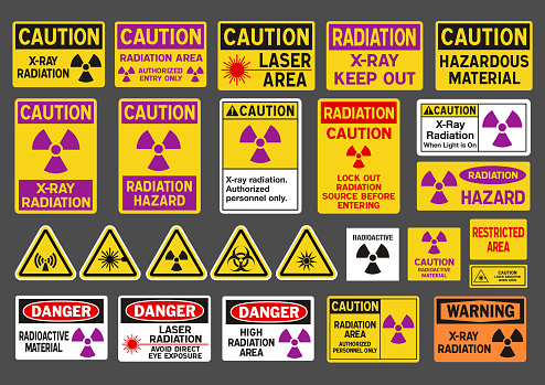 Vector pack of differents radiation / nuclear signs