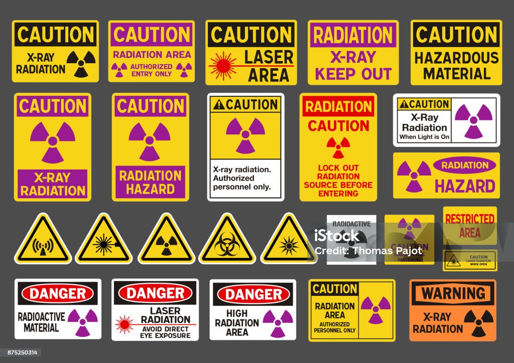 Radiation Fire Sign Radiation Signs Stock Illustration - Download Image Now - Radiation ...