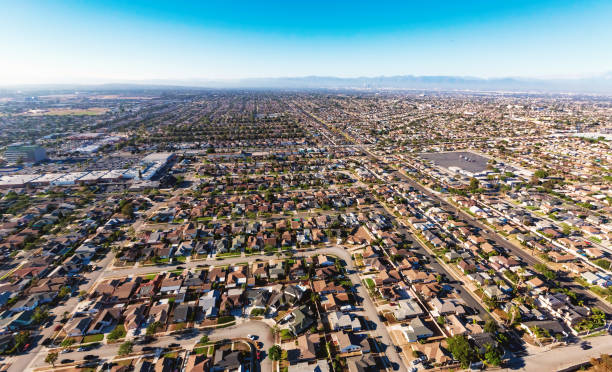 istock Aerial view of a massive highway intersection in LA 875255180