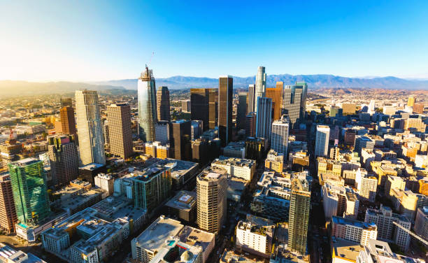 istock Aerial view of a Downtown LA 875255196