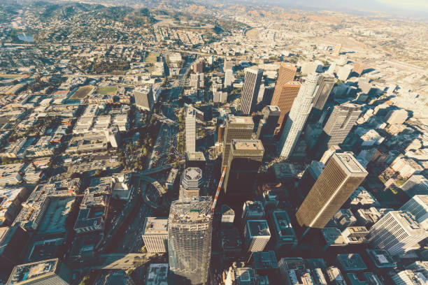 istock Aerial view of a Downtown LA 875255208