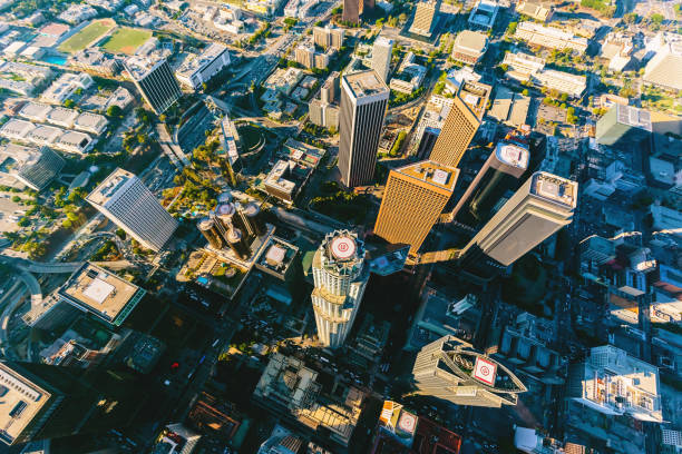 istock Aerial view of a Downtown LA 875255216
