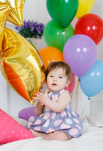 istock Happy baby on his first birthday 875264950