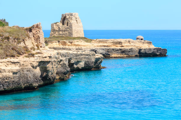 istock Roca Vecchia Archaeological Area sea coast, Italy 875265824