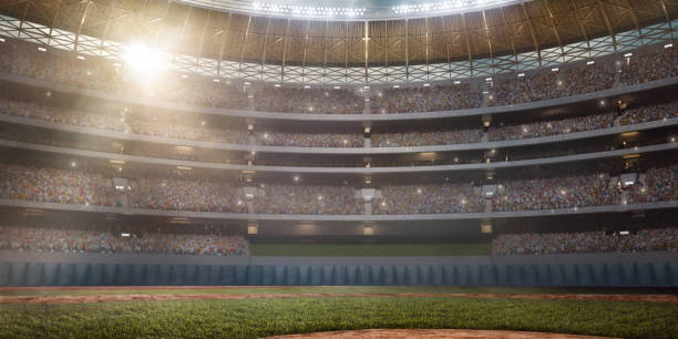istock Professional baseball arena in 3D 875266412