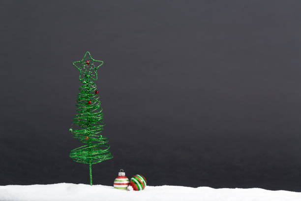 istock Christmas tree and little bauble ornaments 875268896