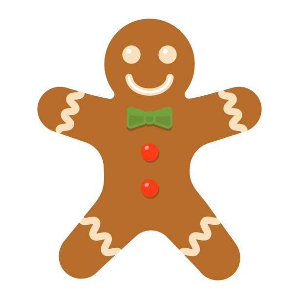 Gingerbread man flat icon, New year and Christmas, xmas sweet sign vector graphics, a colorful solid pattern on a white background, eps 10. Gingerbread man flat icon, New year and Christmas, xmas sweet sign vector graphics, a colorful solid pattern on a white background, eps 10. gingerbread man stock illustrations