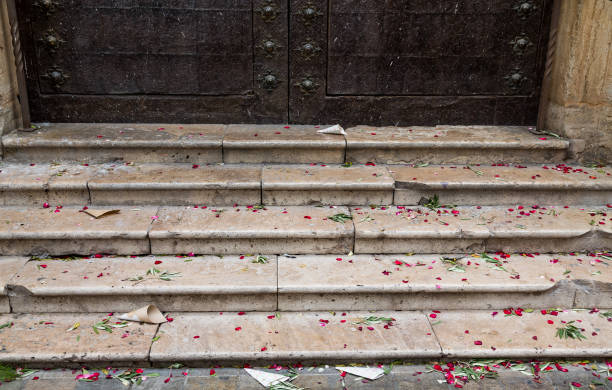 istock Rose Petals on Church Steps 875280040