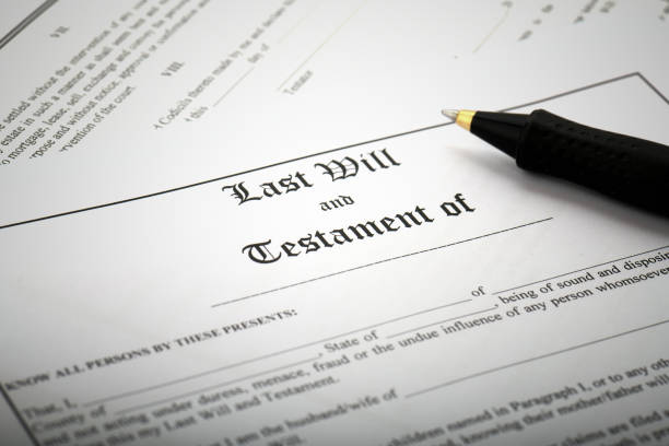 Signing Last Will & Testament Signing Last Will & Testament will legal document photos stock pictures, royalty-free photos & images