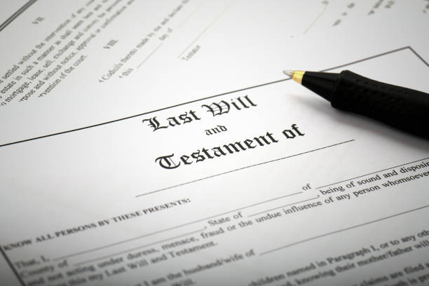 Signing Last Will & Testament Signing Last Will & Testament will stock pictures, royalty-free photos & images