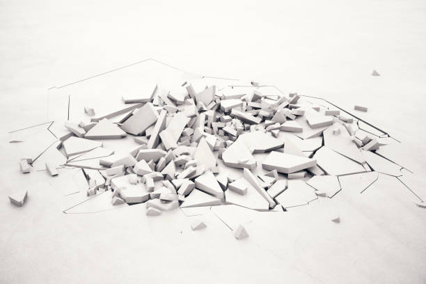 3d rendering cracked earth abstract background. Cracked concrete earth abstract background.
