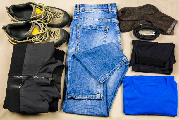 istock Sample collection of clothes and shoes. 875307622