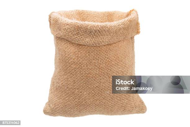 Empty Sack Stack Empty Bag From Sacking Isolated On White Background Stock Photo ...