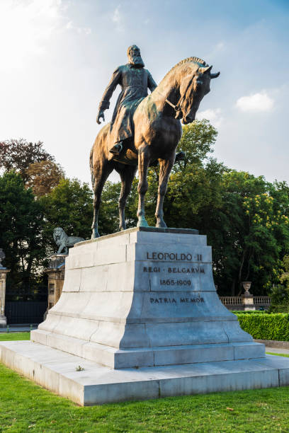 Statue of Leopold II in the center of Brussels, Belgium