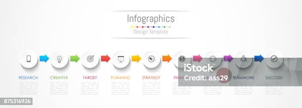 Infographic Design Elements For Your Business Data With 9 Options Parts Steps Timelines Or Processes Vector Illustration Stock Illustration - Download Image Now