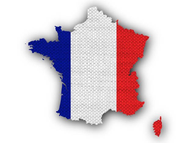 istock Textured map of France in nice colors 875335600