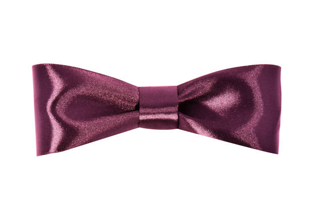 istock Burgundy satin gift bow. Ribbon. Isolated on white. 875341824