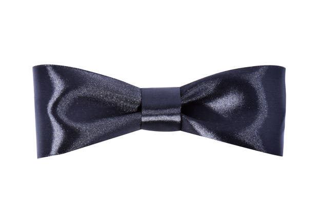 istock Black satin gift bow. Ribbon. Isolated on white. 875342760