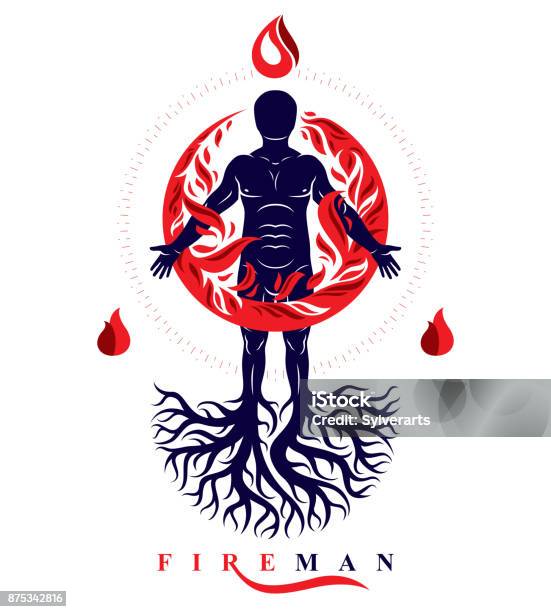 Human As Roots Vector Illustration Of Human Being Created With Tree Roots Human Stock ...
