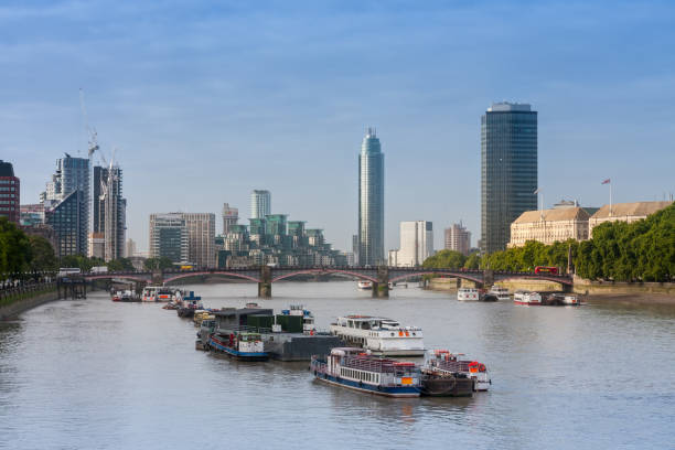 istock City cruise ships on the river Thames, London 875350420
