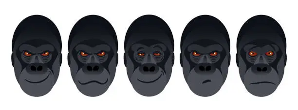 Vector illustration of Gorilla face