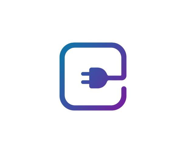 Plugin icon This illustration/vector you can use for any purpose related to your business. electrical outlet white background stock illustrations